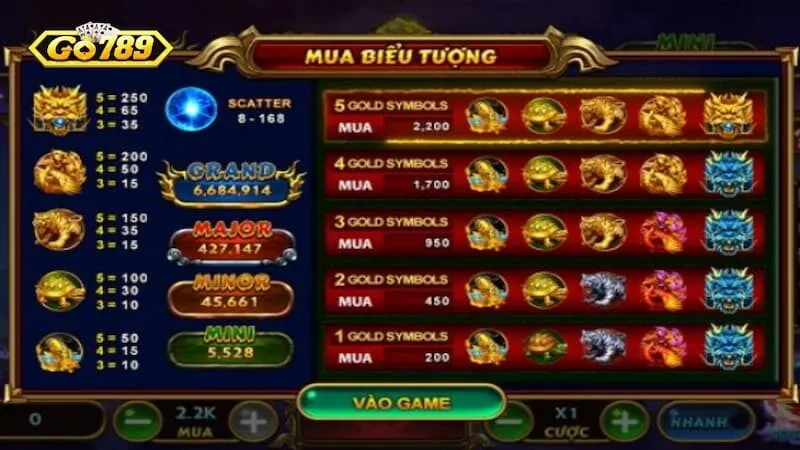 kho báu tứ linh go789 kho báu tứ linh go789
